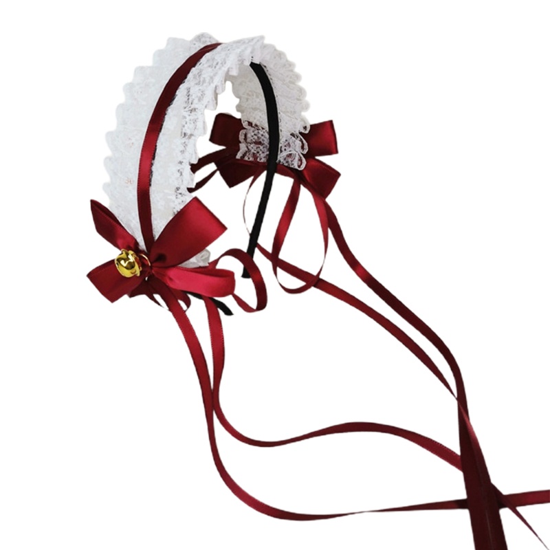 Băng Đô Ren Đính Chuông Dài Phong Cách Steampunk Lolita