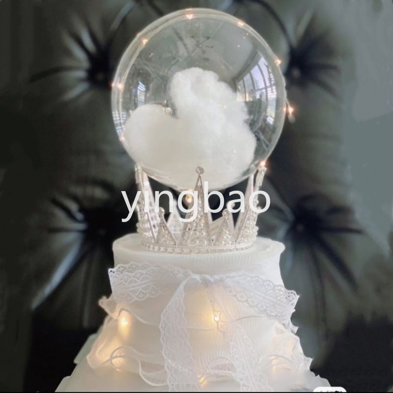 Phụ Kiện Trang Trí Bánh Kem Hình Vương Miện Đính Ngọc Trai Nhân Tạo Sang Trọng