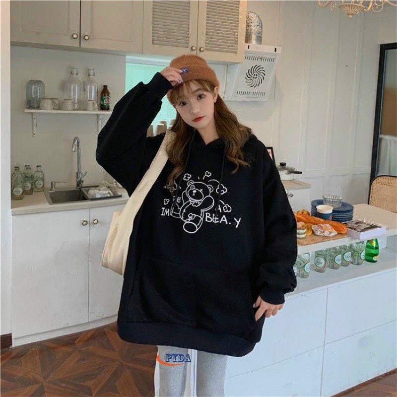 ÁO HOODIE NỮ PHỐI HỌA TIẾT CHỮ HÀN CAO CẤP SIÊU XINH