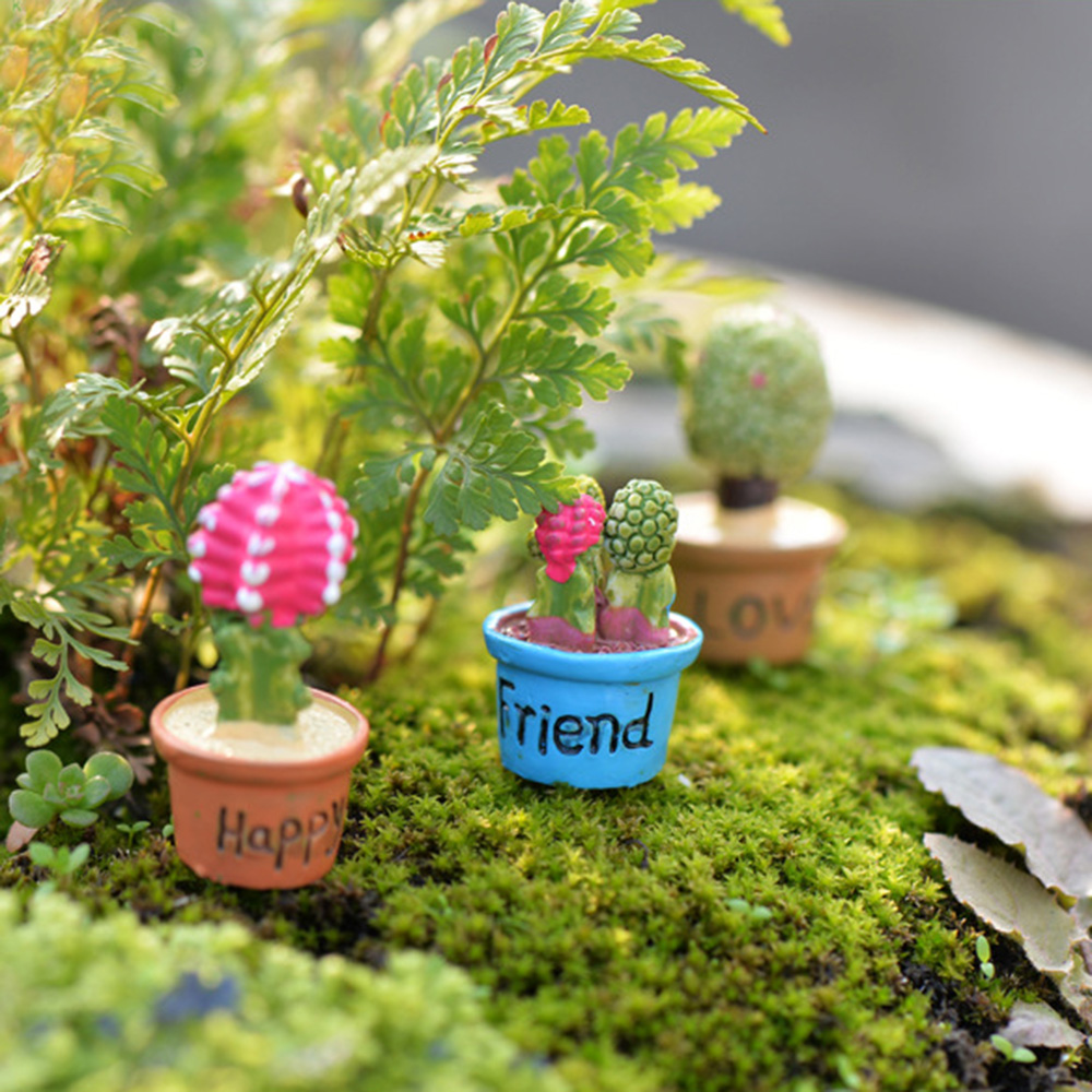 Mô Hình Cây Xương Rồng Mini Dễ Thương Dùng Trang Trí Tiểu Cảnh/ Sân Vườn DIY