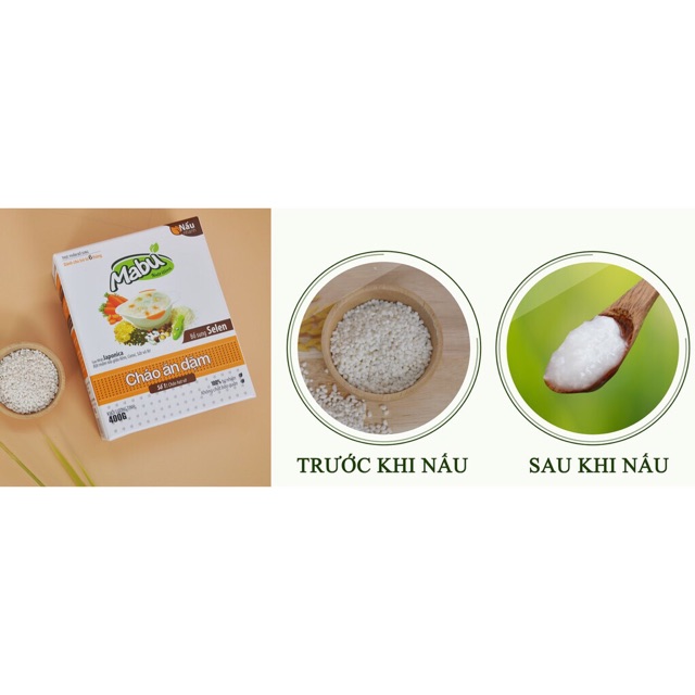 [Hà Nội] Cháo ăn dặm Mabu hạt vỡ 400g (Cháo số 1)