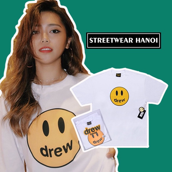 - Áo thun Drew house đen full tag túi, áo phông cộc tay drew justin