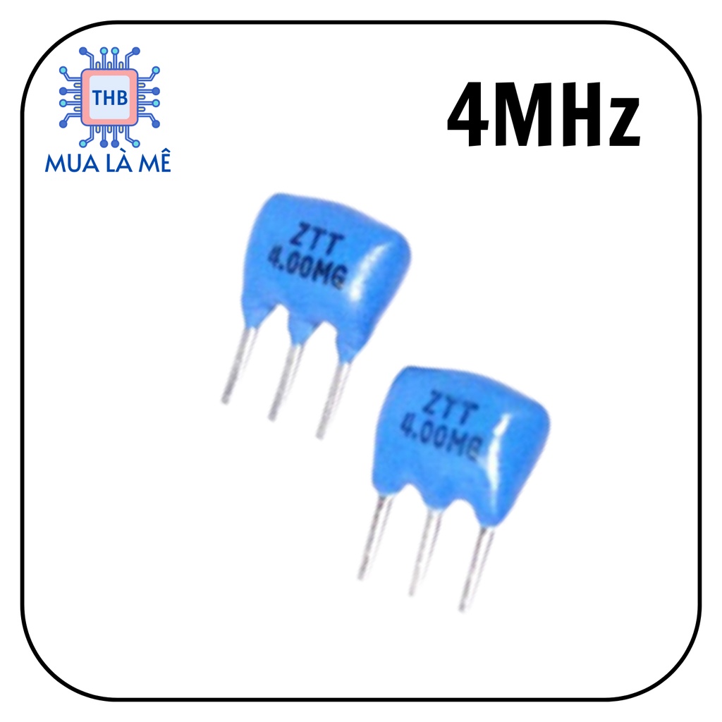 Thạch anh 4MHz 3 chân.(Túi 10 con)
