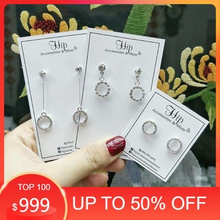 Bông tai đính đá lấp lánh đủ hình