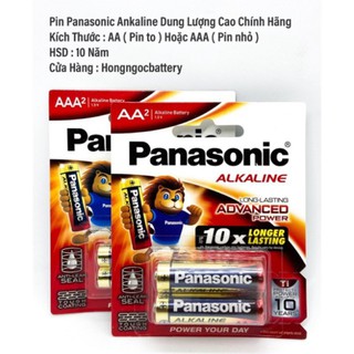 Pin aa/aaa panasonic ankaline vỉ 2 viên