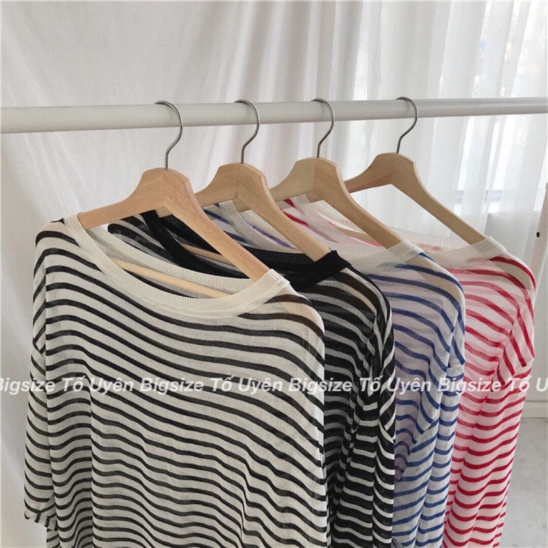 (Bigsize 50-80kg) Áo Kẻ Sole Dài Tay Basic Phong Cách Vintager Hottrend 2021