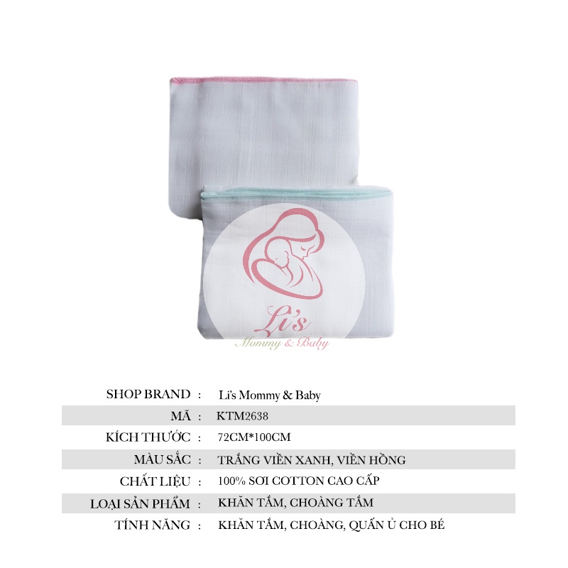 Khăn tắm cho bé vải xô 4 lớp 6 lớp siêu mềm hàng đẹp xuất Nhật 100% Cotton quấn ủ kén choàng tắm bé sơ sinh Mã KTM2638