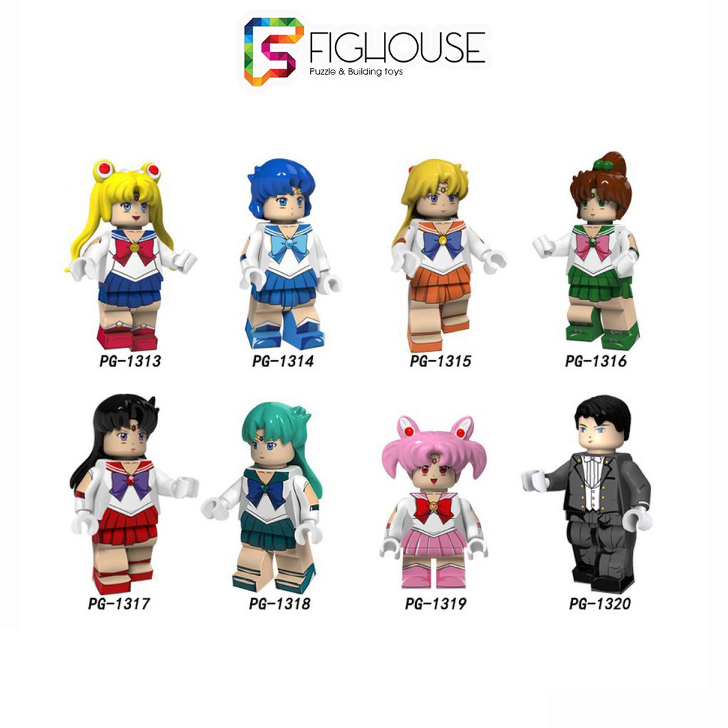 Xếp Hình Minifigures Nhân Vật Thủy Thủ Mặt Trăng Sailor Moon - Đồ Chơi Lắp Ráp non-lego PG8156 [A15]