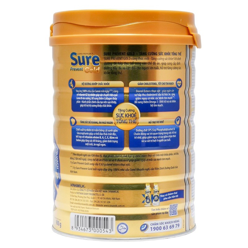 Sữa bột Vinamilk Sure Prevent GOLD 900g