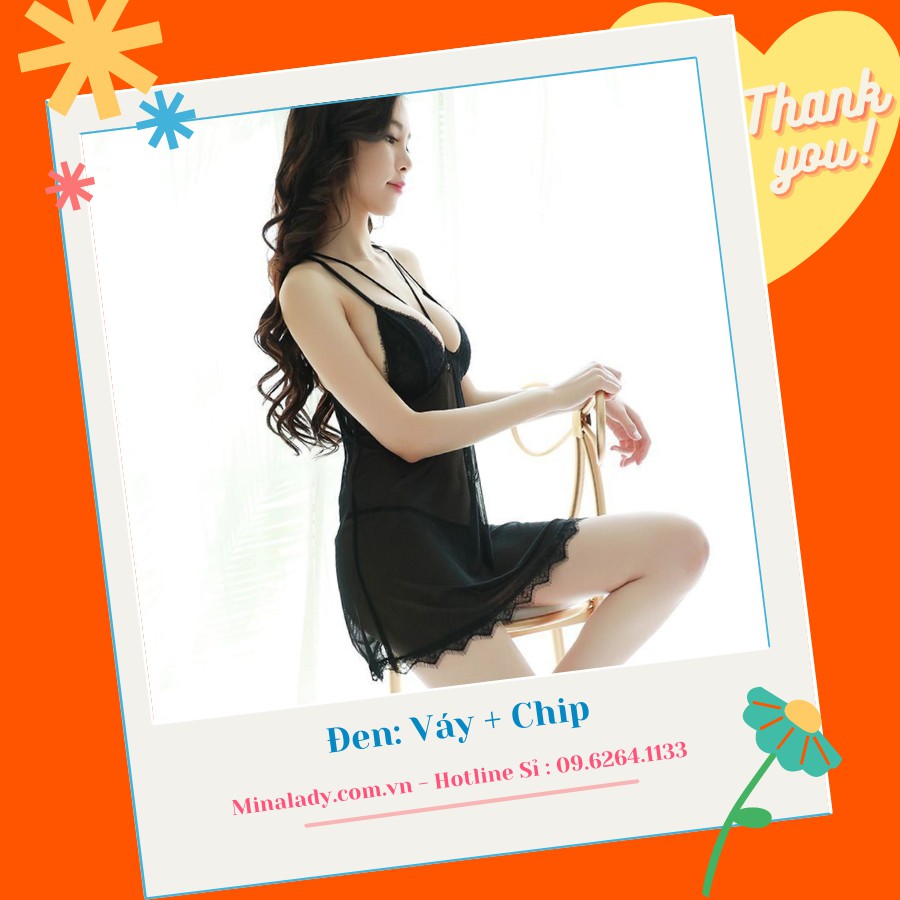 Đồ Ngủ Sexy -Đầm Ngủ  Sexy 2 Dây Và Quần Lót Lọt Khe Xuyên Thấu Bigsize Nữ Gợi Cảm Dê Thương Voan Lụa Ren Mỏng SX MOI | BigBuy360 - bigbuy360.vn