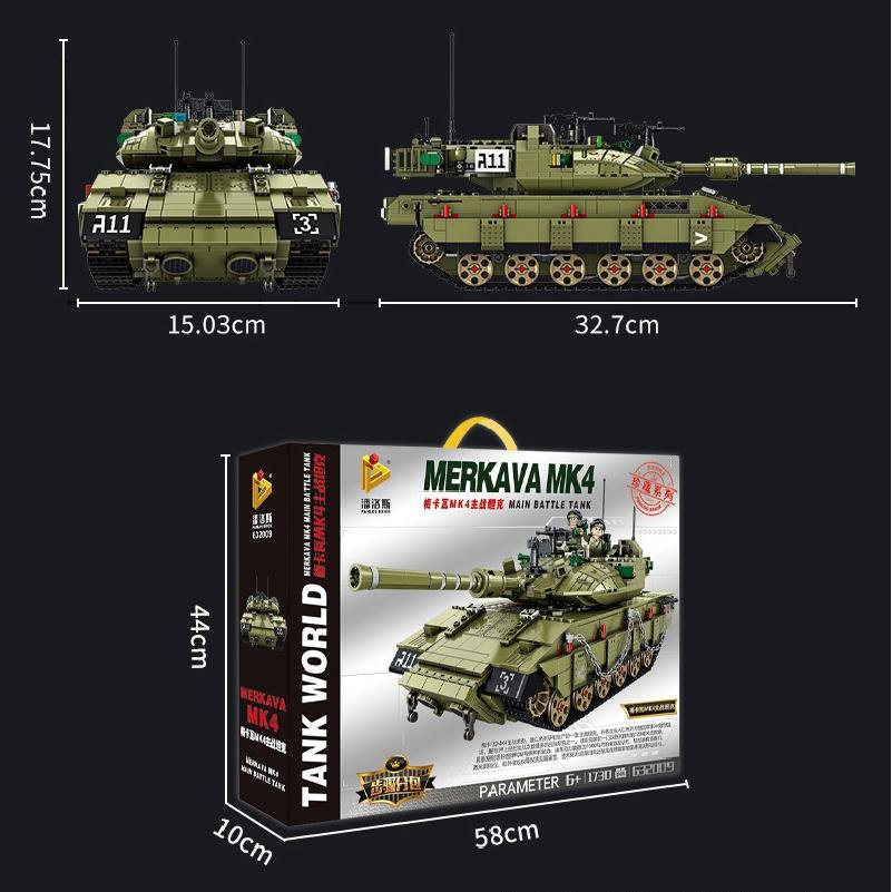 Lắp ráp xe tank main batle tank MERKAVA MK4 623009 Xe tăng chiến đấu chủ lực Merkava mk4 của Israel