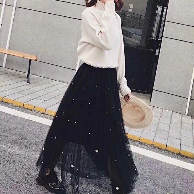 FREE SHIP đơn 200k Chân váy von xếp li xòe đính ngọc | BigBuy360 - bigbuy360.vn