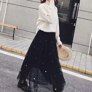 Chân váy von xếp li xòe đính ngọc