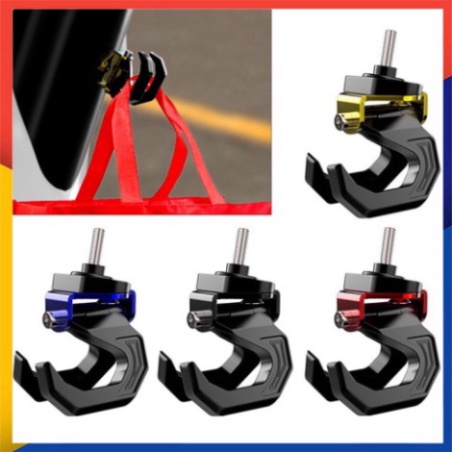 Móc Treo Đồ Xe Máy Xoay 180 Độ ( Móc Đôi) Móc Treo Đồ 2 IN 1 Gắn Xe Máy