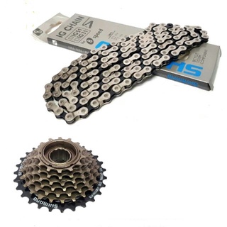 Combo líp xe đạp 7 tầng shimano và sên xe đạp shimano