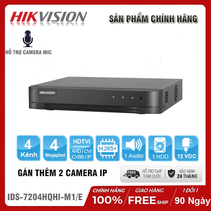 Đầu ghi hình 4 kênh Hikvision DS-7104HQHI-K1 3.0M