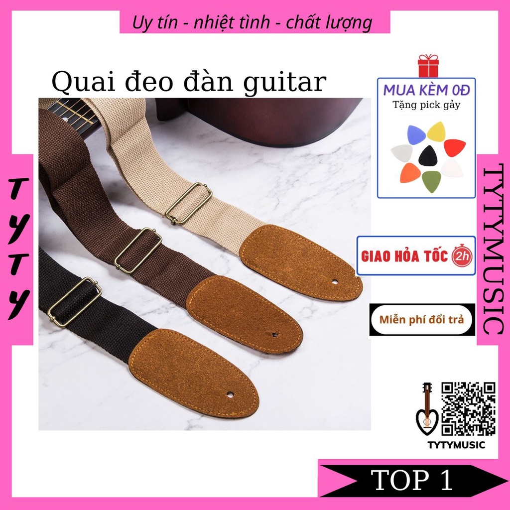 Dây đeo đàn Guitar Fender loại vải dày chắc chắn chính hãng TYTYmusic