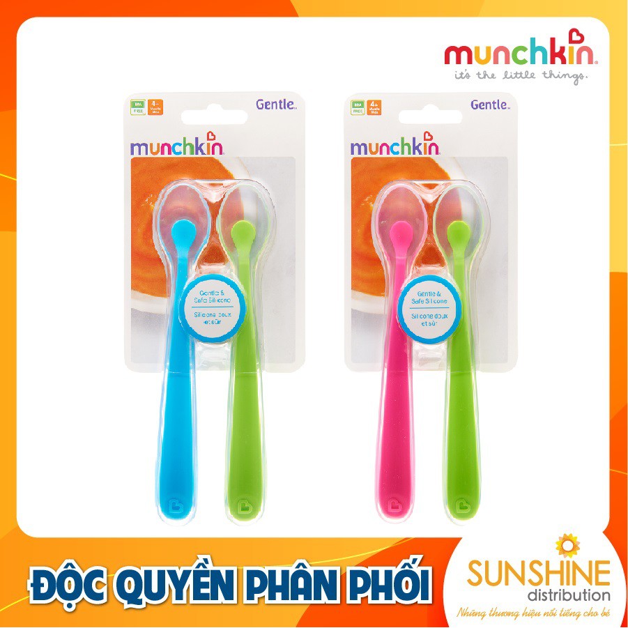 Bộ 2 thìa silicone Munchkin siêu mềm