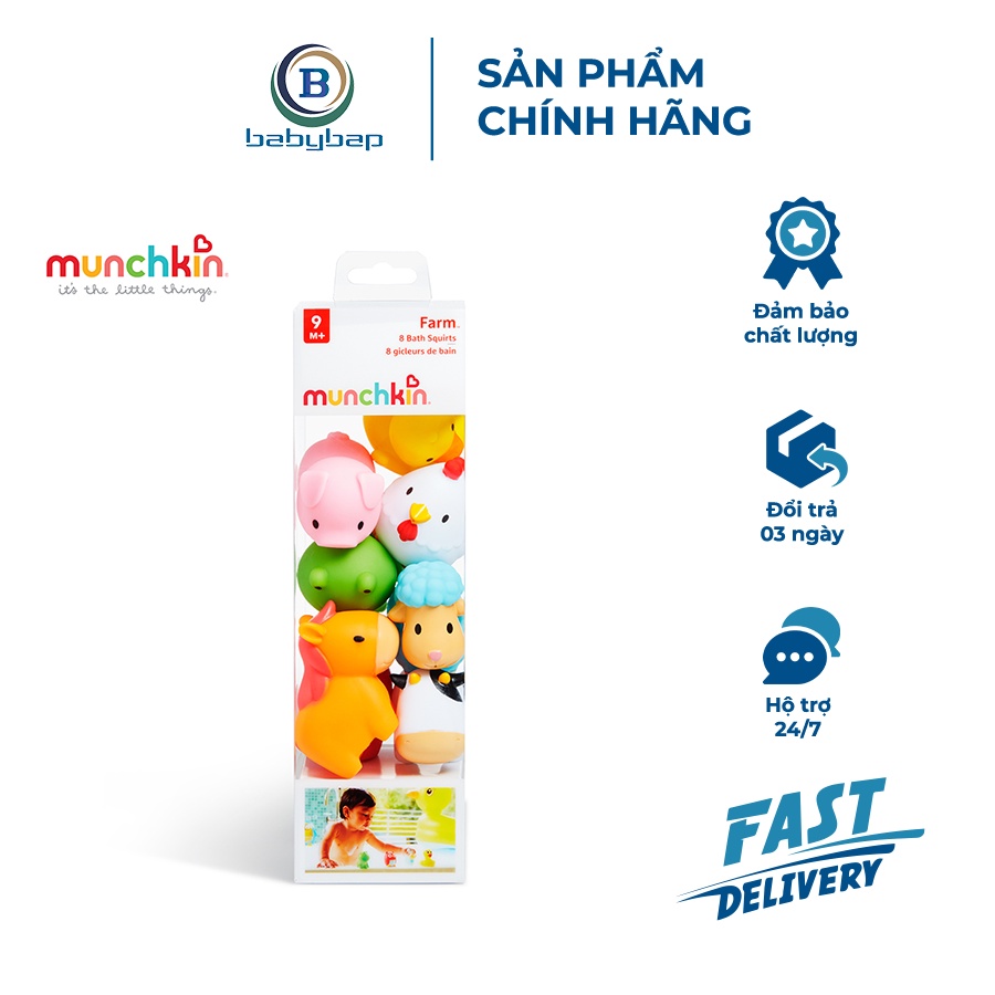 Bộ 8 Sinh Vật Nông Trại Munchkin Phù Hợp Với Bé Từ 9 Tháng Tuổi Trở Lên