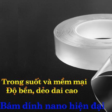 Băng dính Nano 2 mặt Siêu kết dính Full Size - Băng dính đa năng