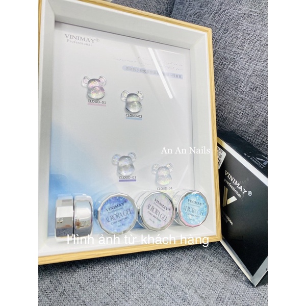 Set gel nhũ khổng tước Mịn Vinimay Aurora TẶNG bảng màu 4 màu siêu Hot [ Mới Về ]
