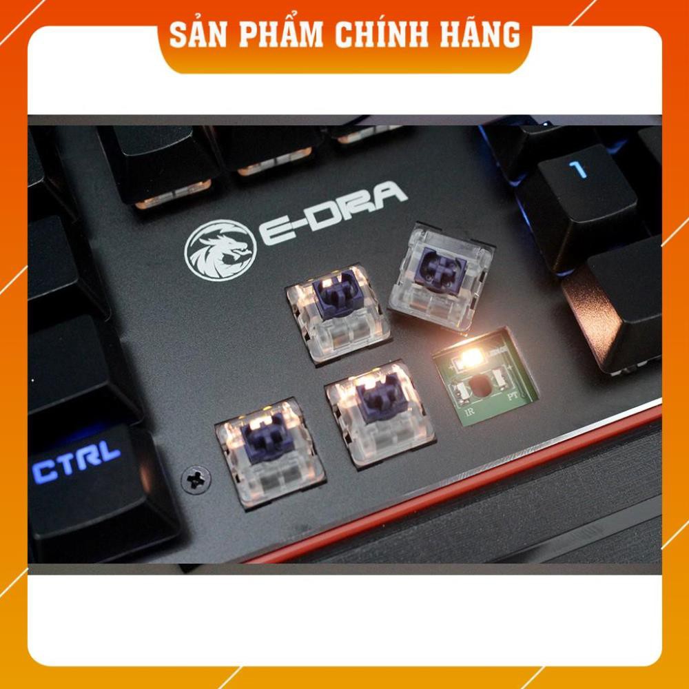 Bàn phím cơ Gaming E-DRA EK300 - Chống nước - Có kê tay - Led 7 màu - BH 24 tháng