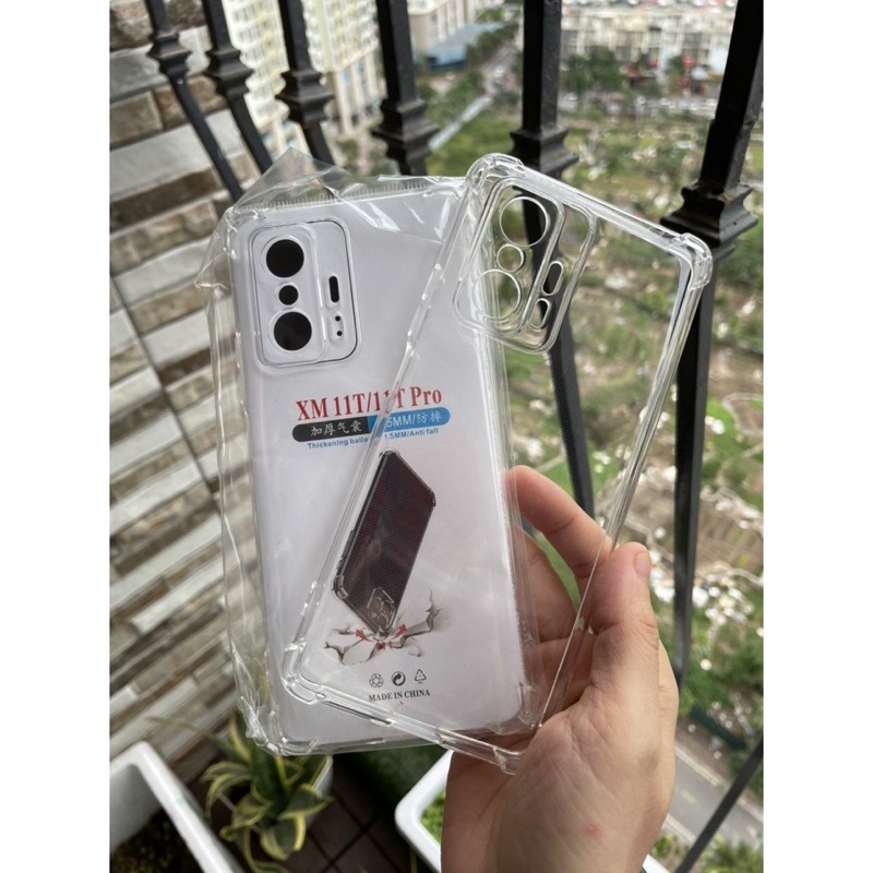 Ốp lưng dẻo chống sốc cho Xiaomi Mi 11T, Mi 11T Pro gờ cao 4 góc trong suốt