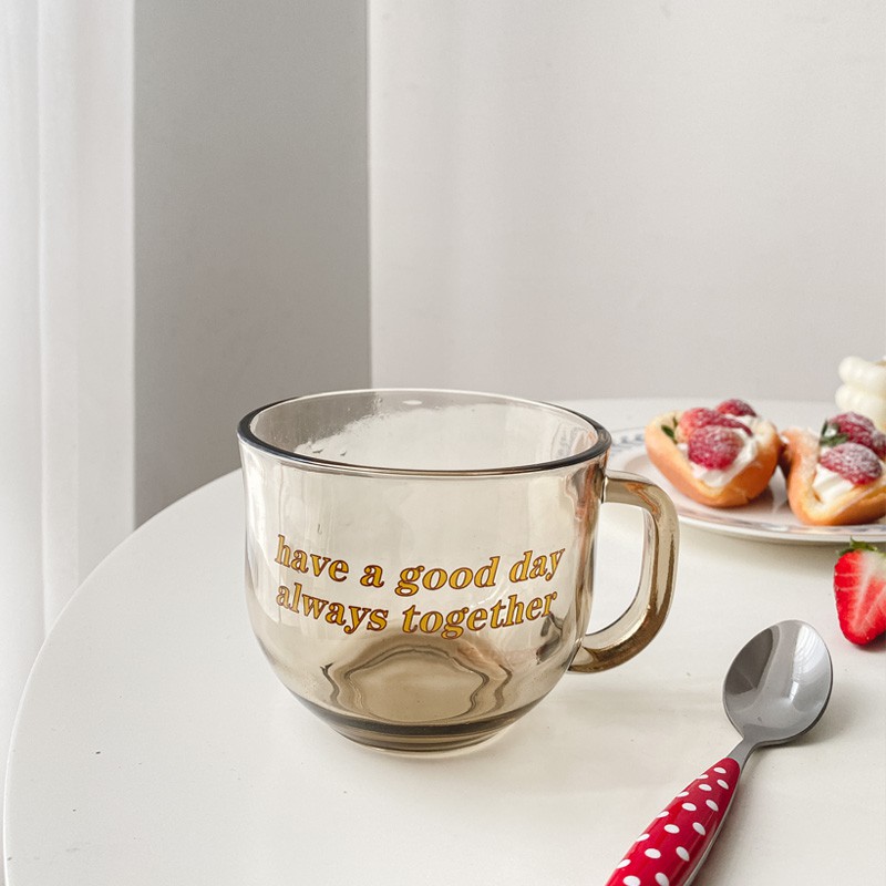 Tách Ly Thủy Tinh Ăn Sáng Breakfast Cup Đa Năng (K Kèm Que Khuấy)