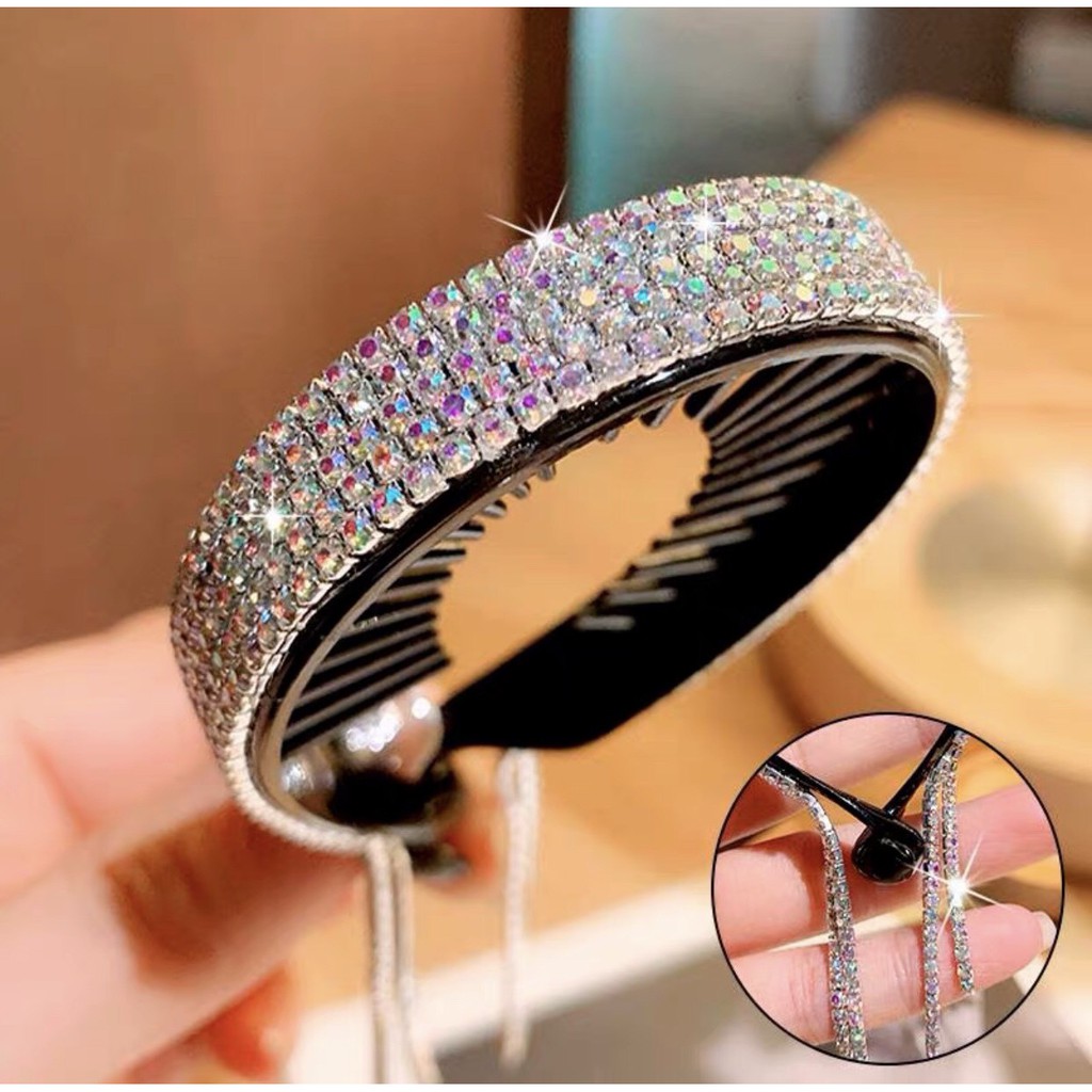 Kẹp Búi Tóc Đính Đá Cỡ Lớn Phong Cách Hàn
