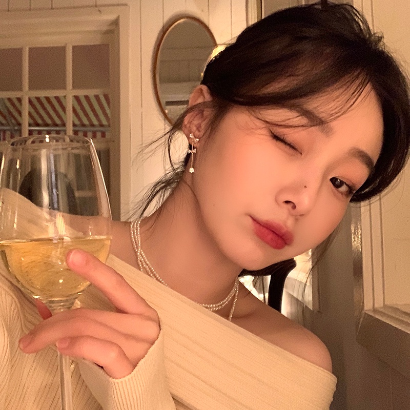 Bông Tai Mạ Bạc 925 Hình Nơ Dễ Thương