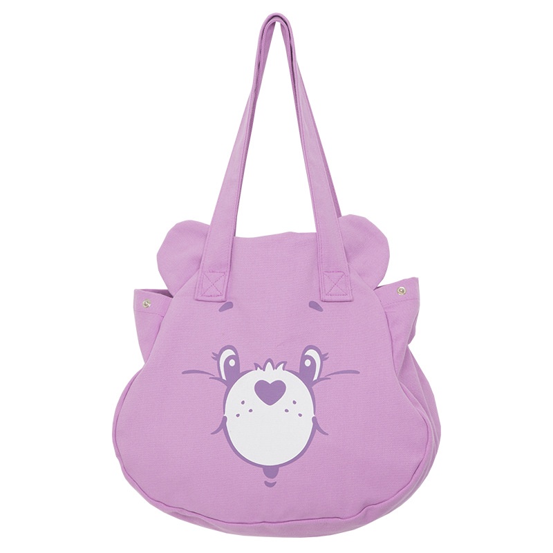 【Hàng giao ngay】Dễ thương gấu carebears túi vải nữ sinh viên giản dị túi đi học