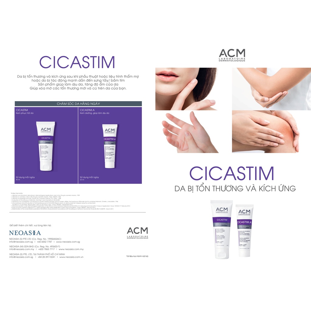 Kem làm lành vết thương Cicastim Repair Cream 40ml