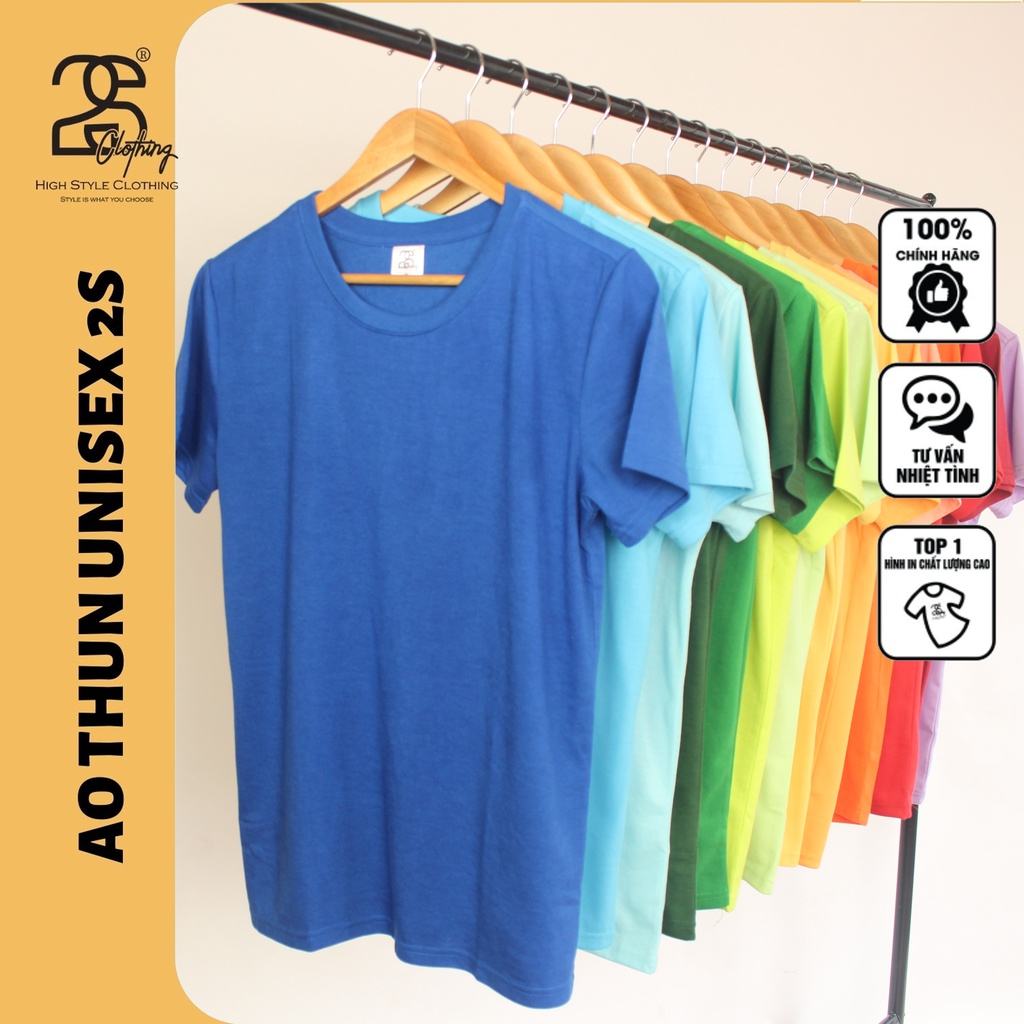 Áo Phông Trơn Nam Nữ Tay Lỡ Form Rộng Basic Tee 2S Clothing, Áo Thun Form Rộng Cotton Chính Hãng