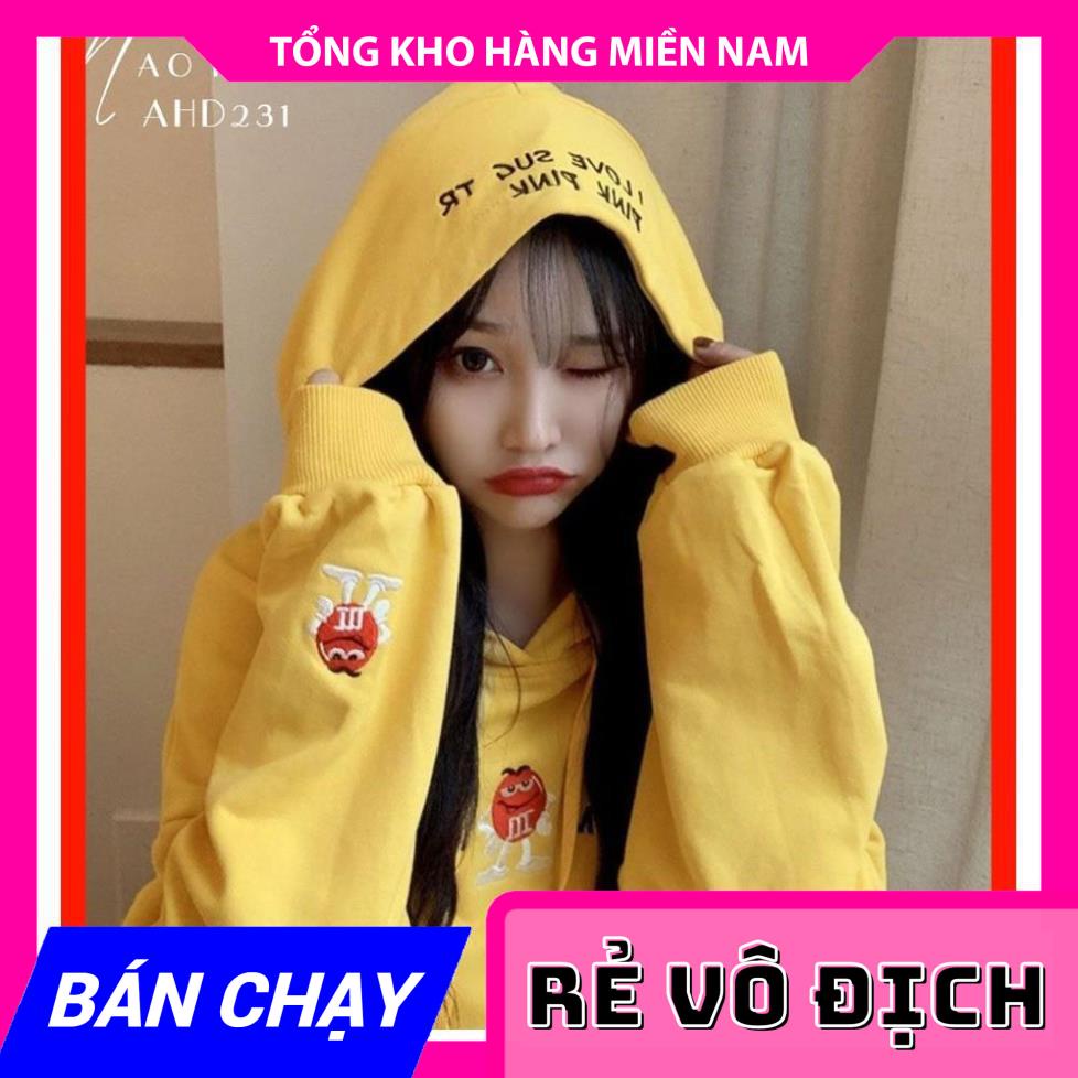 ÁO HOODIE THÊU XINH XẮN AHD231 ⚡ ẢNH THẬT⚡ ÁO NỈ CHUI ⚡ ÁO HOODIE UNISEX  MY