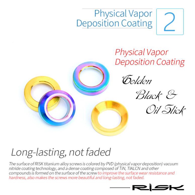 Set 4 Vòng Đệm Phanh Xe Đạp Leo Núi BMX M6 Bằng Titan Cao Cấp