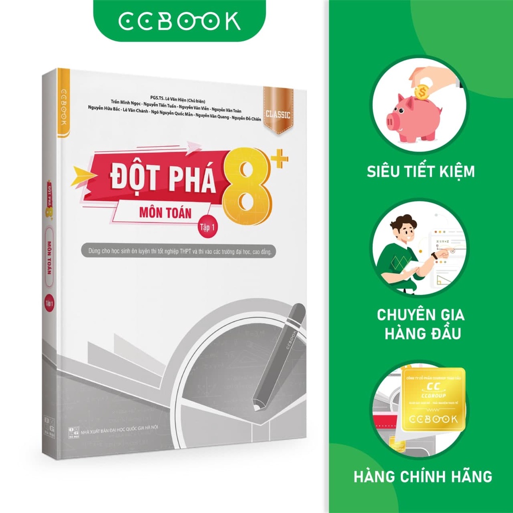 Sách hay mới về - Đột phá 8+ môn Toán tập 1 Classic - Ôn thi đại học, THPT quốc gia - Siêu tiết kiệm