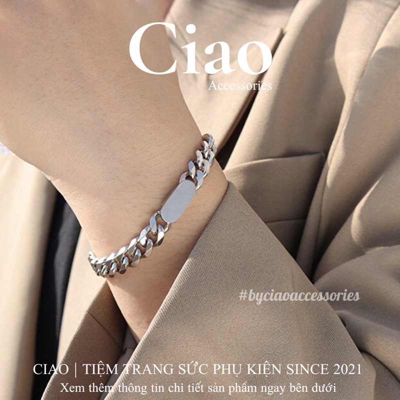 [HOẢ TỐC 1H] Dây chuyền/ Vòng tay titan không gỉ thiết kế phong cách trendy Washington Ciao