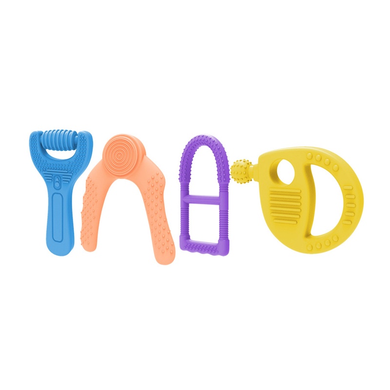 Đồ Chơi Ngậm Mọc Răng Bằng Silicone Đính Hạt Độc Đáo Cho Bé