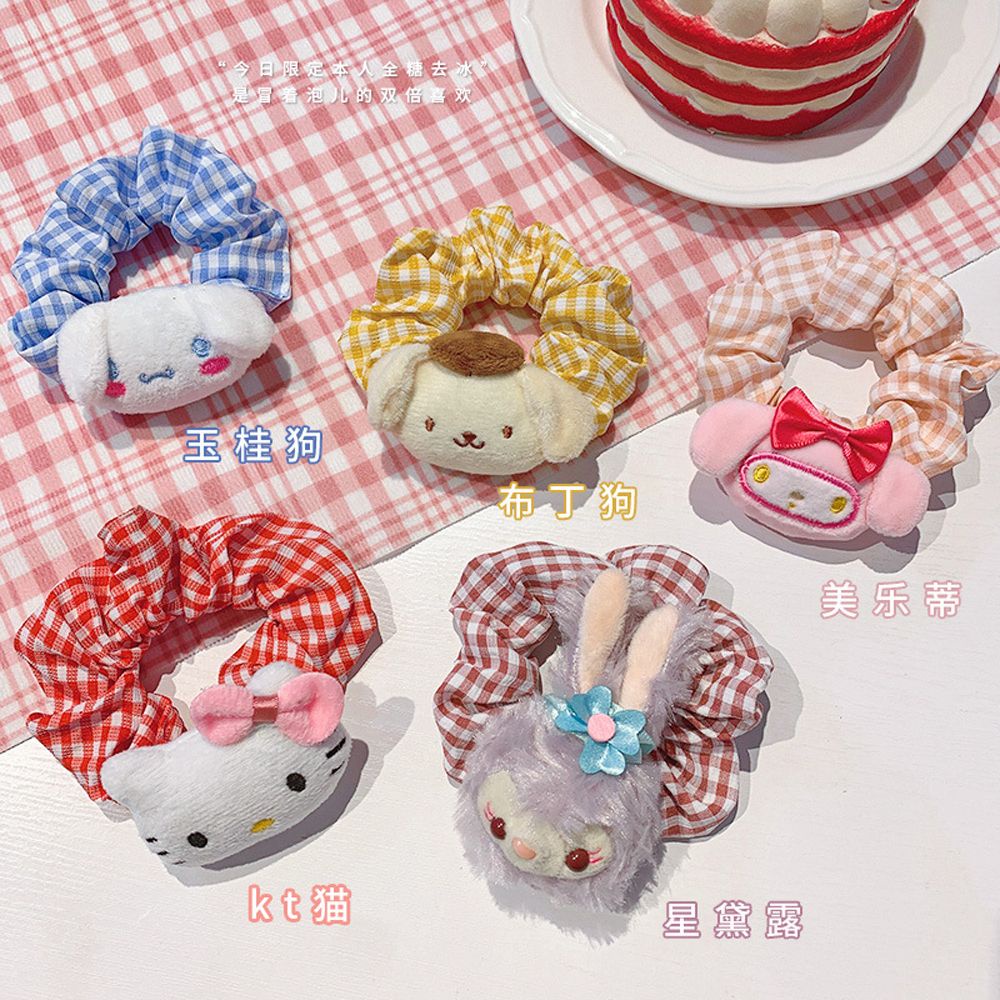 Dây buộc tóc hình thú nhồi bông nhiều màu lựa chọn dễ thương