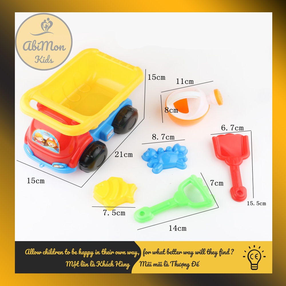 Đồ Chơi Ô Tô Xúc Cát Đi Biển Cho Bé ☘️ Montessori cao cấp ✨ (Đồ chơi Gỗ - Giáo Dục - An toàn - Thông minh)