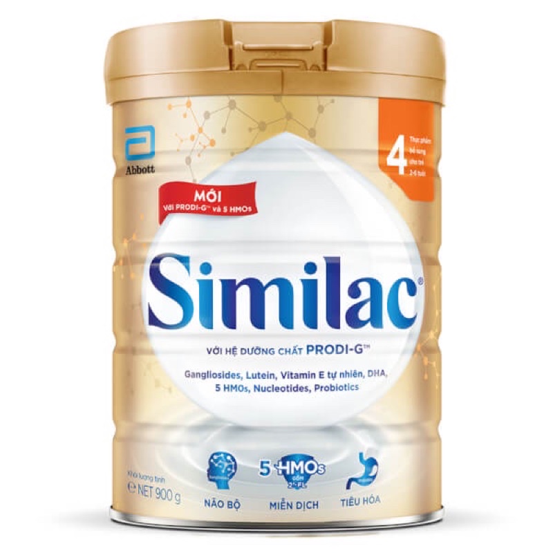 Sữa Bột Similac IQ 4 HMO Hương Vani 900gr/1.7kg mẫu mới