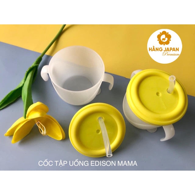 Cốc tập uống 3 giai đoạn: Cốc tập hút EDISON MAMA Japan