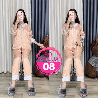 Đồ bộ nữ phi lụa phối ren PHI LỤA 08