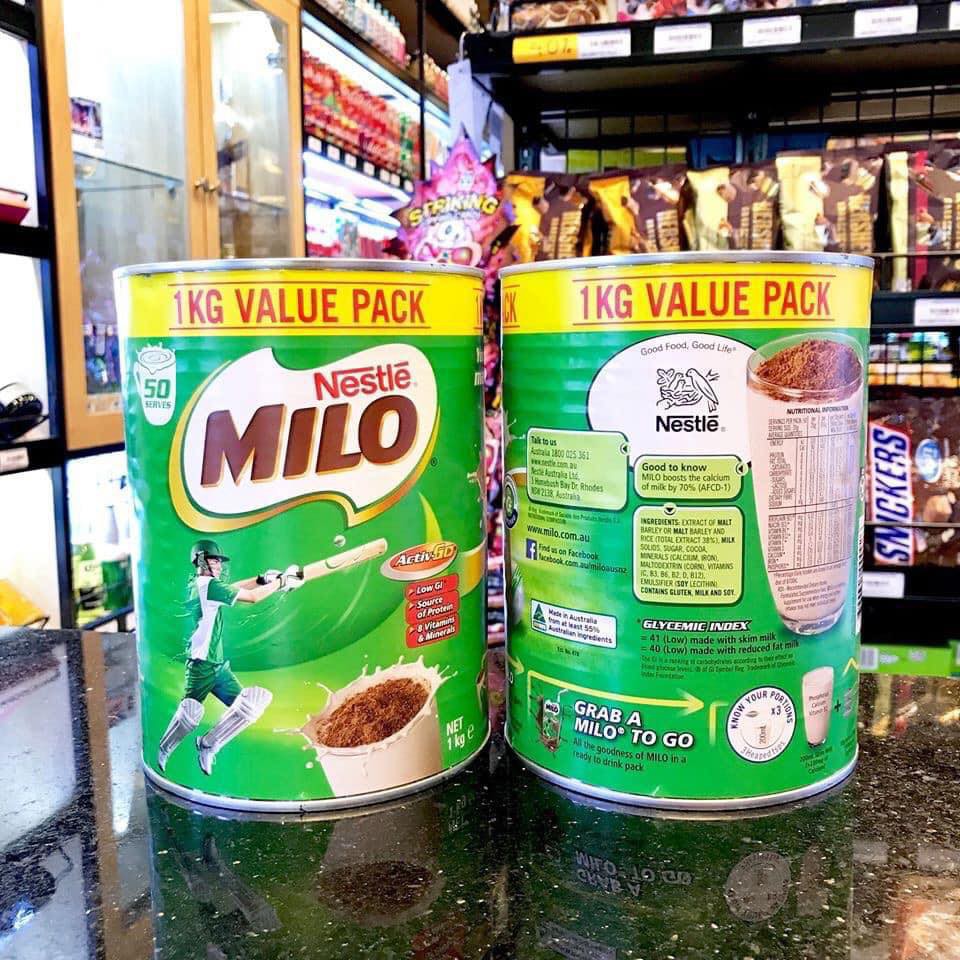Sữa milo Úc Nestle Chính Hãng hộp 1kg