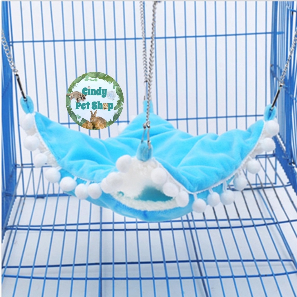 Võng treo 2 tầng 20x20cm cho Sóc Bay Úc, Sóc Bông, Sóc Đất...