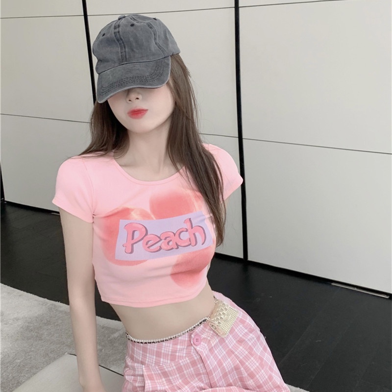 Áo Thun Tay Ngắn In Họa Tiết Dễ Thương Thời Trang Mùa Hè Cho Nữ