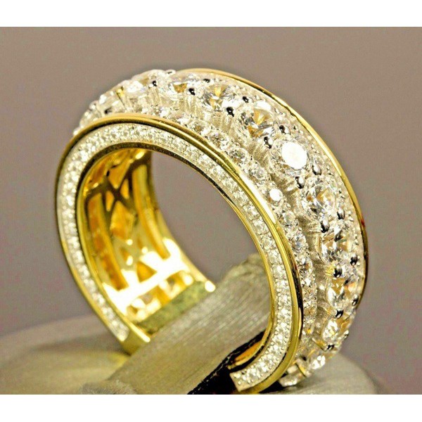 Nhẫn mạ vàng 14K đính đá thời trang sang trọng cho nữ