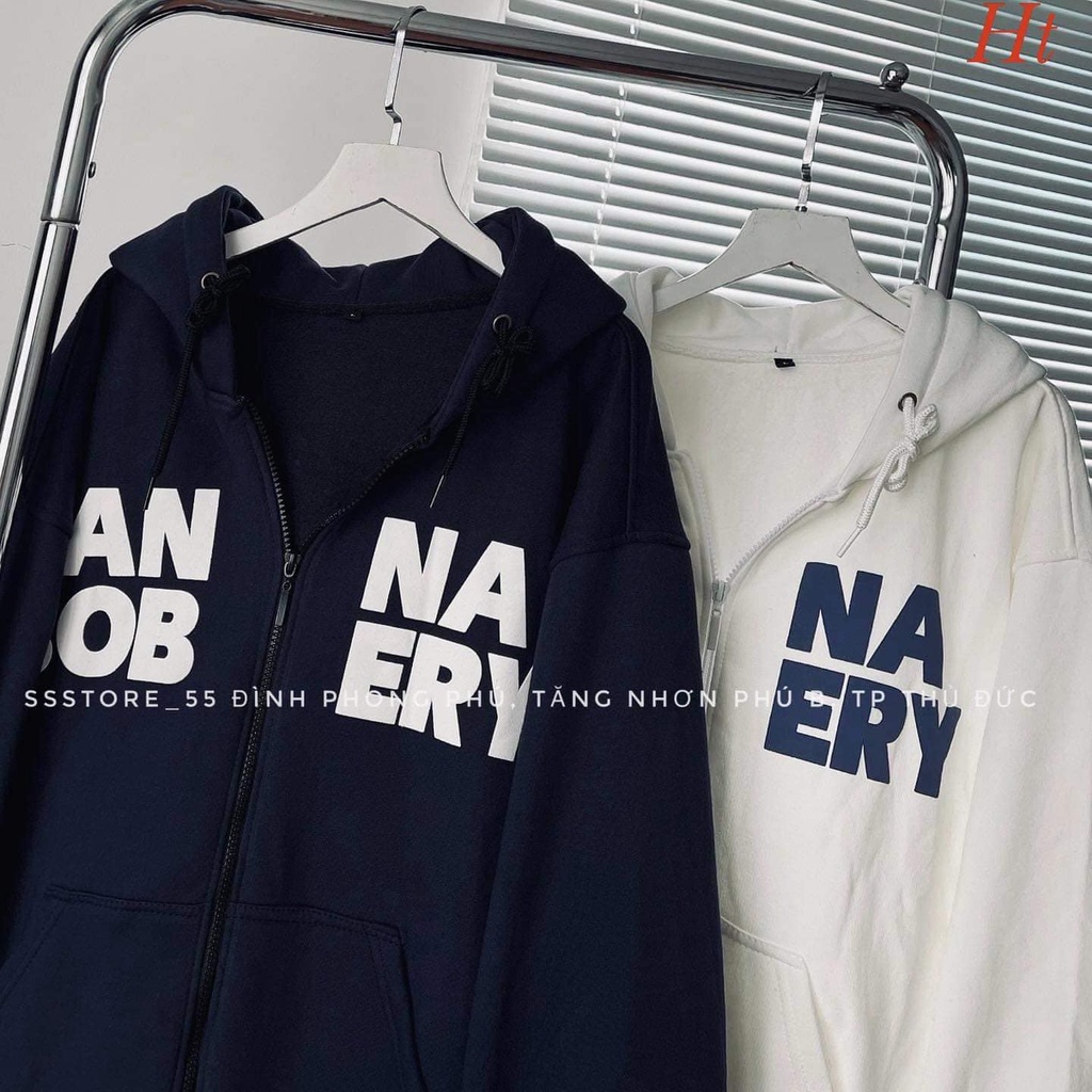 Áo Khoác Nỉ Naery ❤ Áo Hoodie Khóa Kéo Có Nón Dày Dặn Nam Nữ NVA163