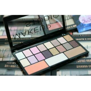 Set phấn mắt + má hồng + highlight sivanna color hf354