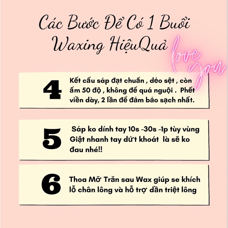 Combo Waxing tại nhà ⚡FREESHIP +  + QUE⚡  không dùng nồi, triệt lông vĩnh viễn siêu tiết kiệm, an toàn, không đau